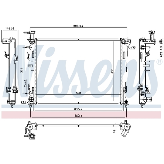 66778 - Radiator, engine cooling 