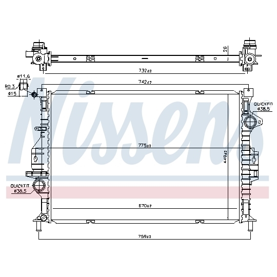 66862 - Radiator, engine cooling 