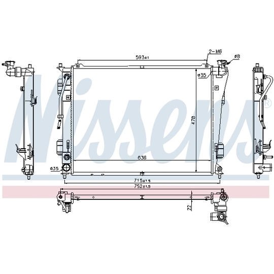 675012 - Radiator, engine cooling 