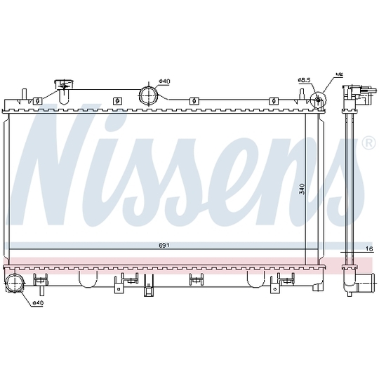 67717 - Radiator, engine cooling 