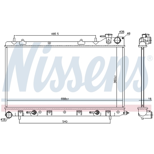 67747 - Radiator, engine cooling 