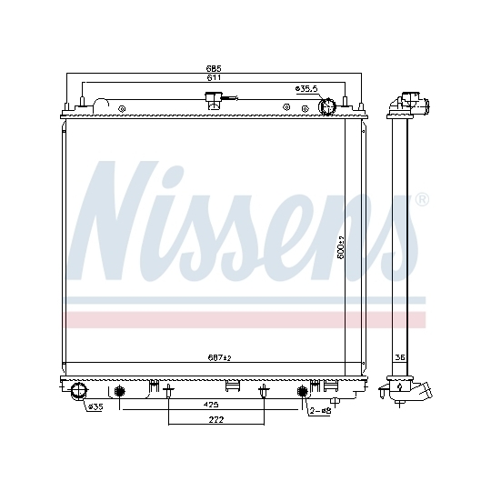 68809 - Radiator, engine cooling 