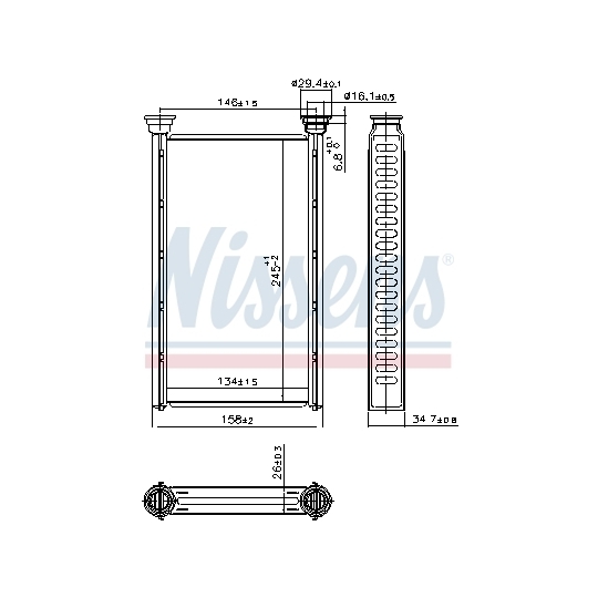 707209 - Heat Exchanger, interior heating 