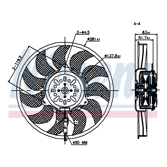 85692 - Ventilaator, mootorijahutus 