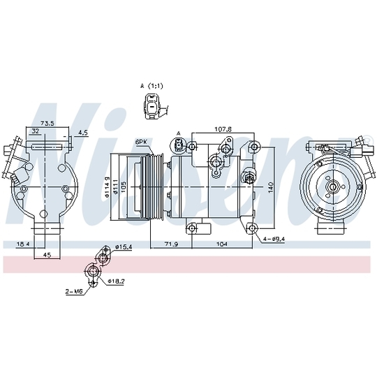 890045 - Compressor, air conditioning 