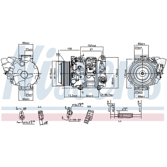 890143 - Kompressor, klimatanläggning 