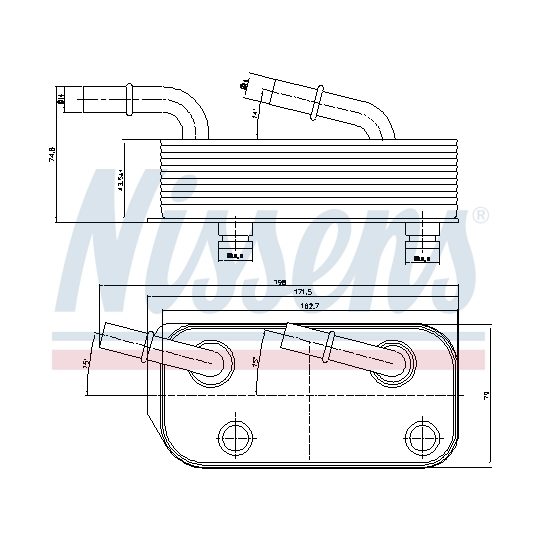 90658 - Oil Cooler, automatic transmission 