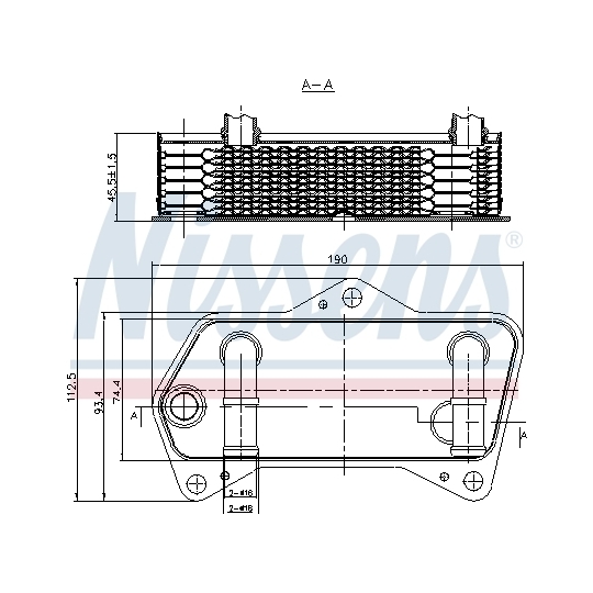 90653 - Oil Cooler, automatic transmission 