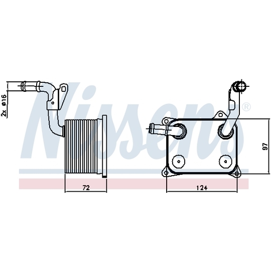 90744 - Oljekylare, motor 