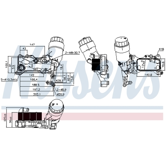 90836 - Oljekylare, motor 