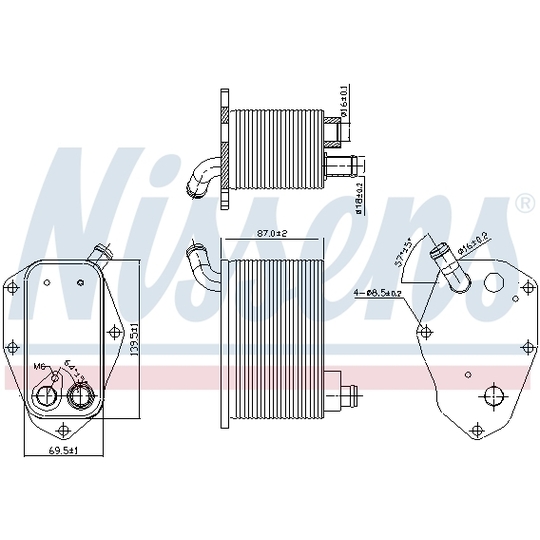 90826 - Oljekylare, motor 