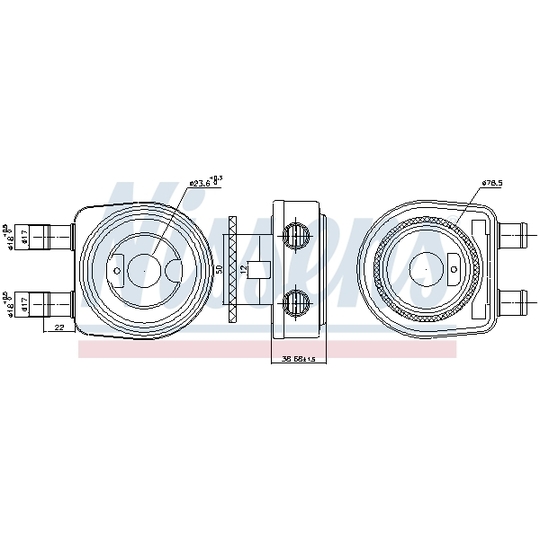 90780 - Oil Cooler, engine oil 