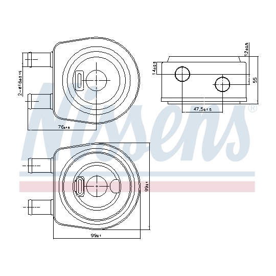 90850 - Oljekylare, motor 