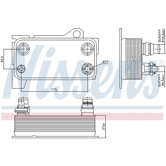 90863 - Oil Cooler, automatic transmission 