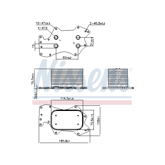 90910 - Oljekylare, motor 