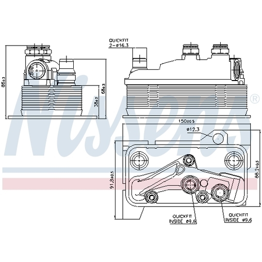 90859 - Oil Cooler, automatic transmission 