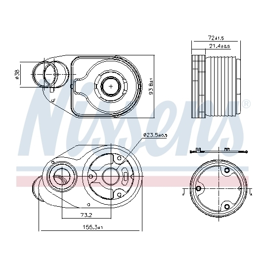 90932 - Oil Cooler, engine oil 