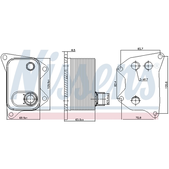 90994 - Oil Cooler, engine oil 