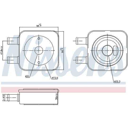 91106 - Oil Cooler, automatic transmission 