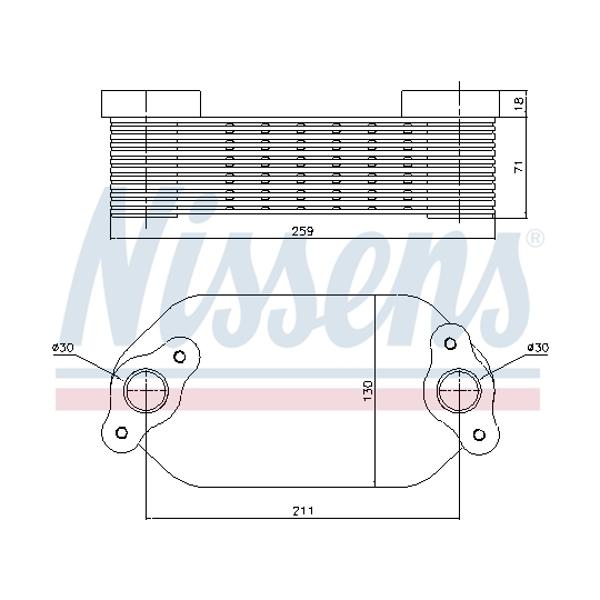 91138 - Oljekylare, motor 