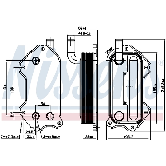 91117 - Oil Cooler, engine oil 