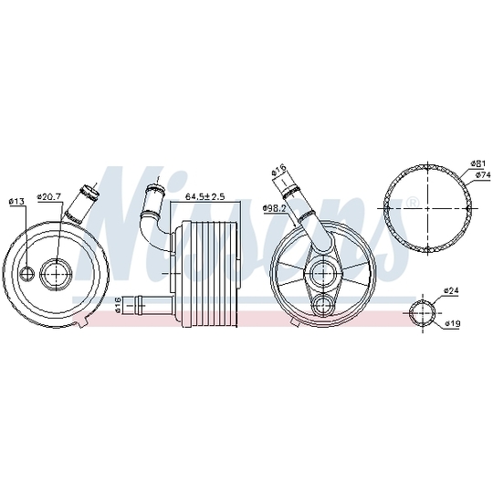 91185 - Oil Cooler, automatic transmission 