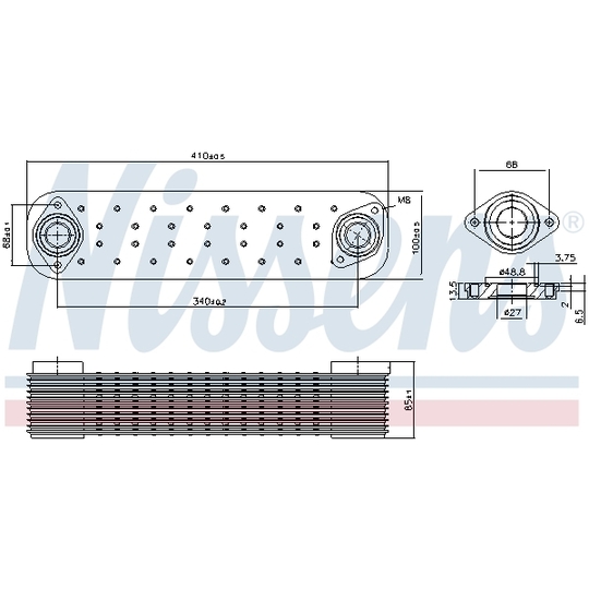 91168 - Oil Cooler, engine oil 