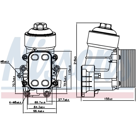 91158 - Oil Cooler, engine oil 