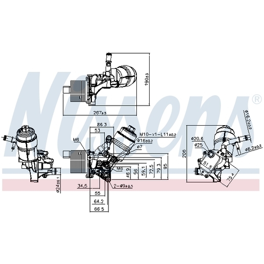 91161 - Oil Cooler, engine oil 