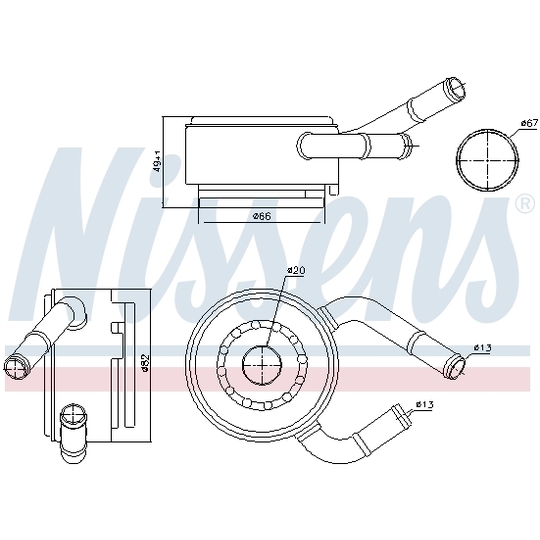 91190 - Oil Cooler, engine oil 