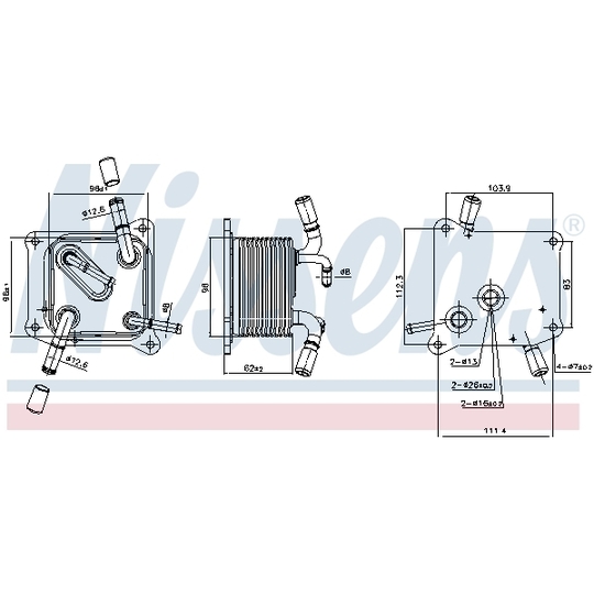 91294 - Oljekylare, motor 