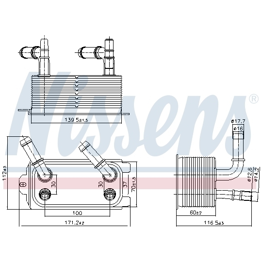 91300 - Oljekylare, motor 