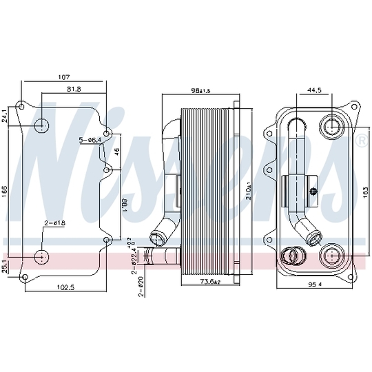 91273 - Oil Cooler, engine oil 