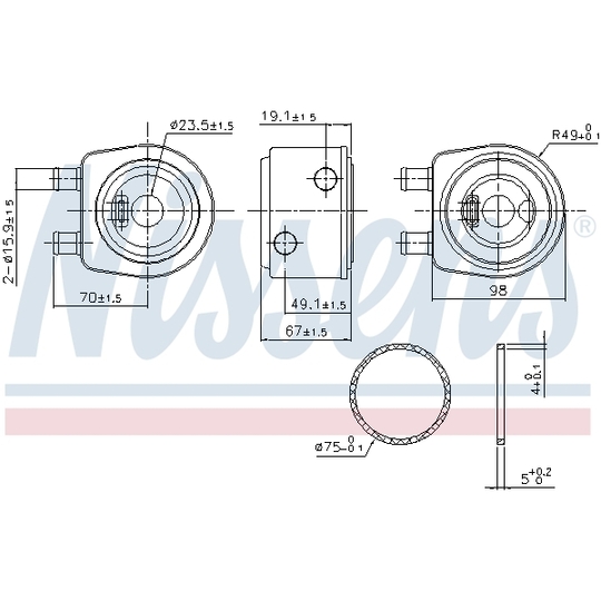 91248 - Oil Cooler, engine oil 