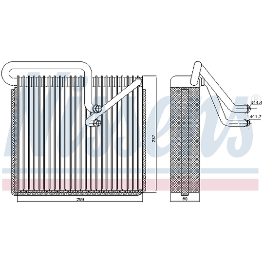 92190 - Evaporator, air conditioning 