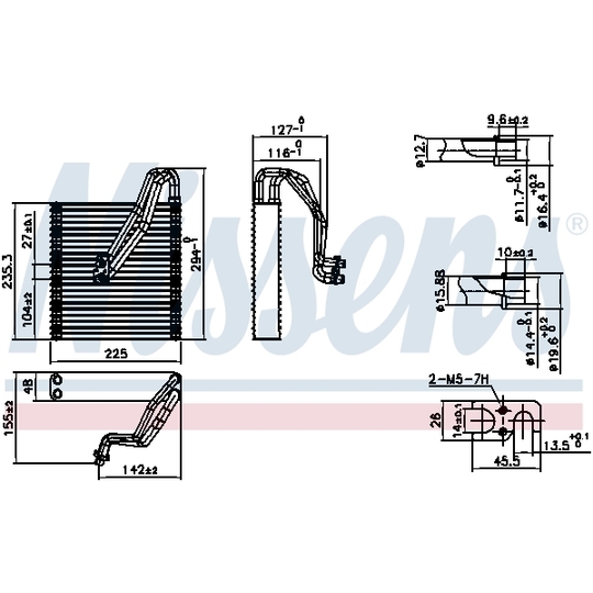 92363 - Evaporator, air conditioning 