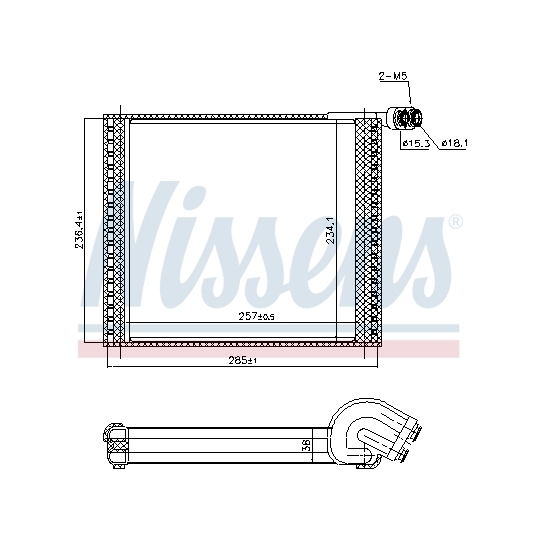 92338 - Evaporator, air conditioning 