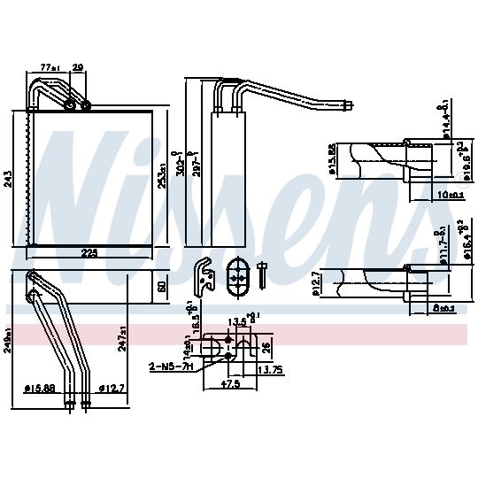 92376 - Evaporator, air conditioning 