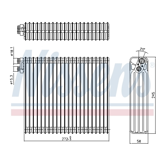 92343 - Evaporator, air conditioning 