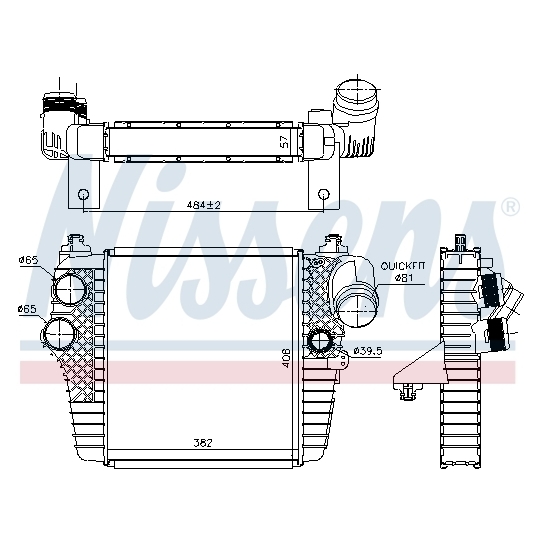 961204 - Intercooler, charger 