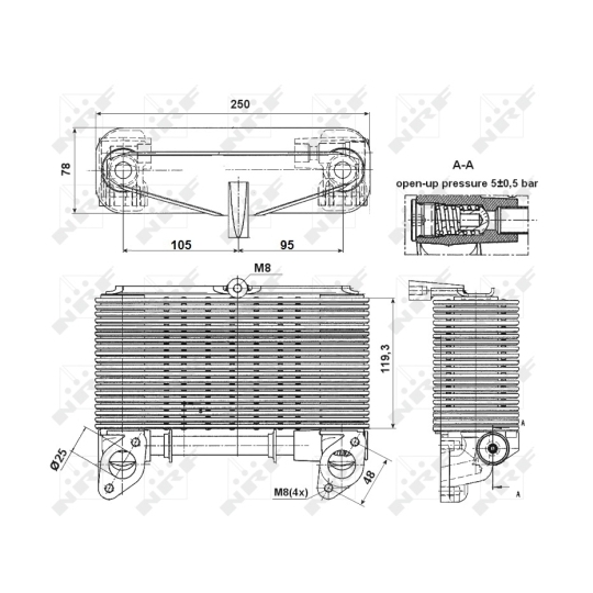 31037 - Oljekylare, motor 