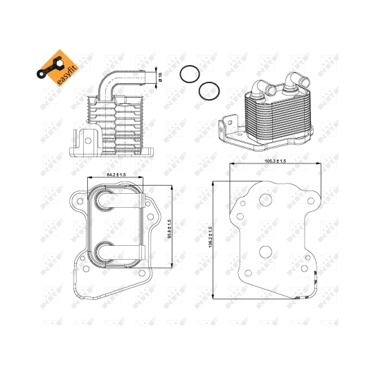 31345 - Oljekylare, motor 