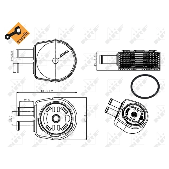 31310 - Oljekylare, motor 