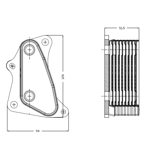 31823 - Oil Cooler, engine oil 