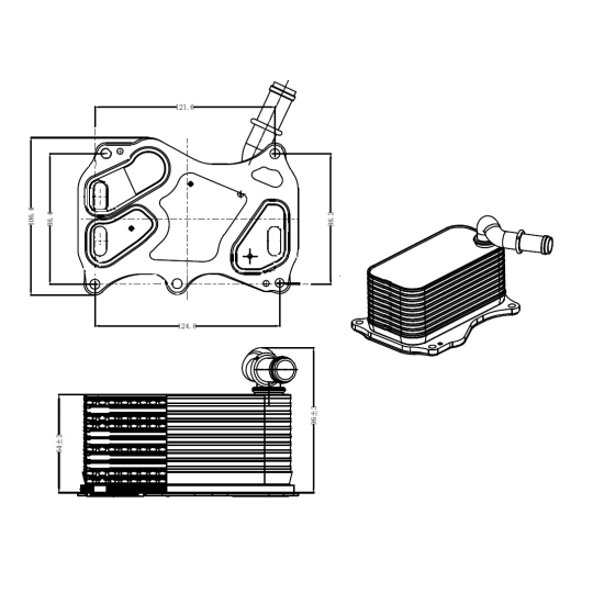 31839 - Oil Cooler, engine oil 