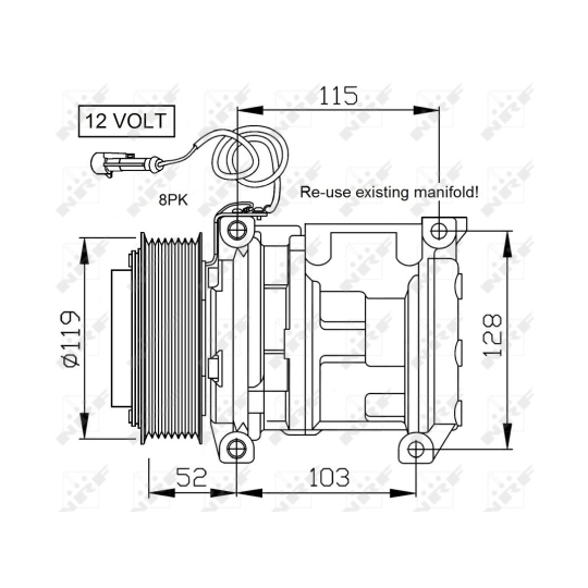 32660 - Kompressori, ilmastointilaite 