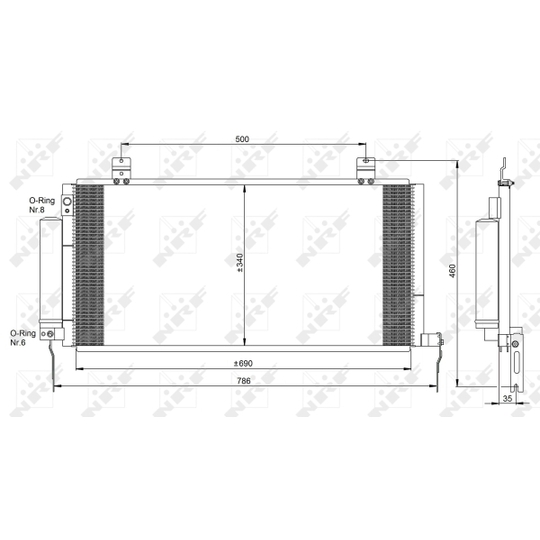 350096 - Condenser, air conditioning 