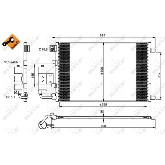 350042 - Condenser, air conditioning 