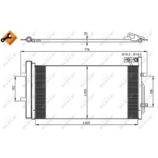 350029 - Condenser, air conditioning 