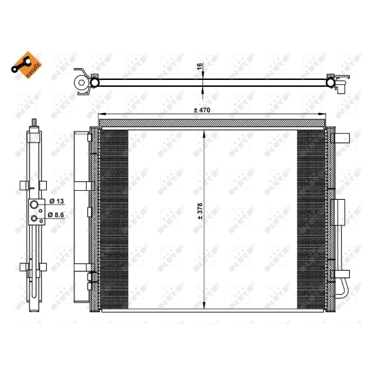 350230 - Condenser, air conditioning 